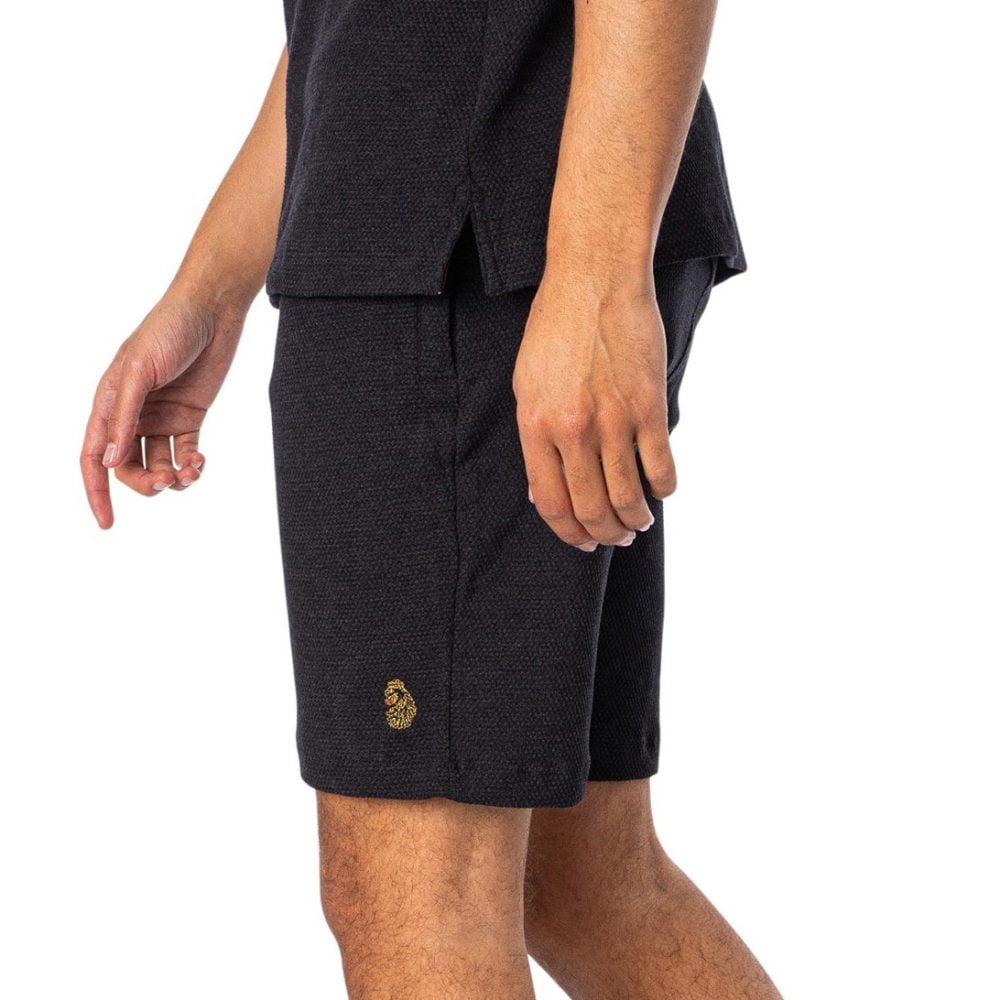 Luke Fisher Island Zip Pocket Regular Fit Short - Marl Dark Charcoal