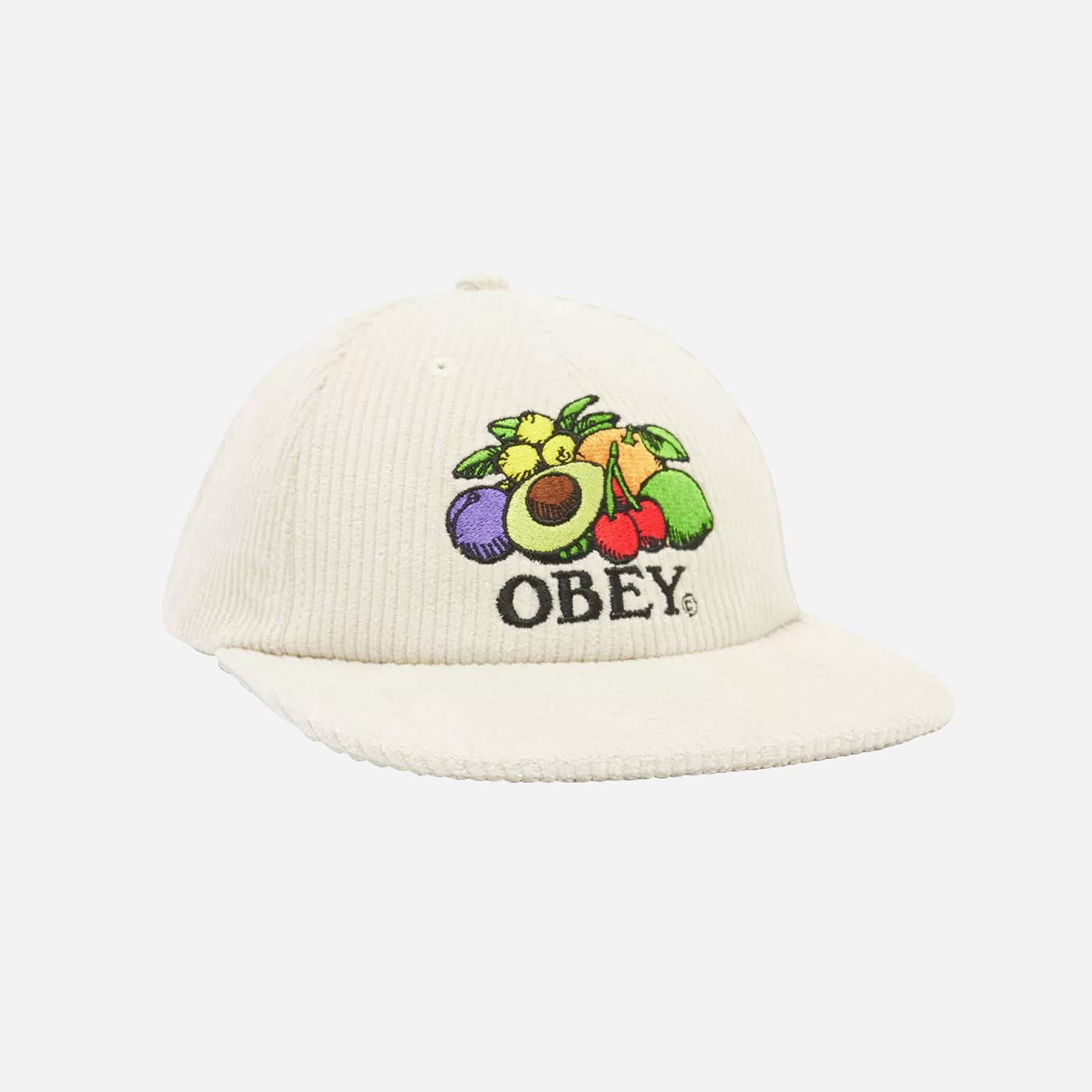 Obey Fruits 6 Panel Snapback Cap - Unbleached