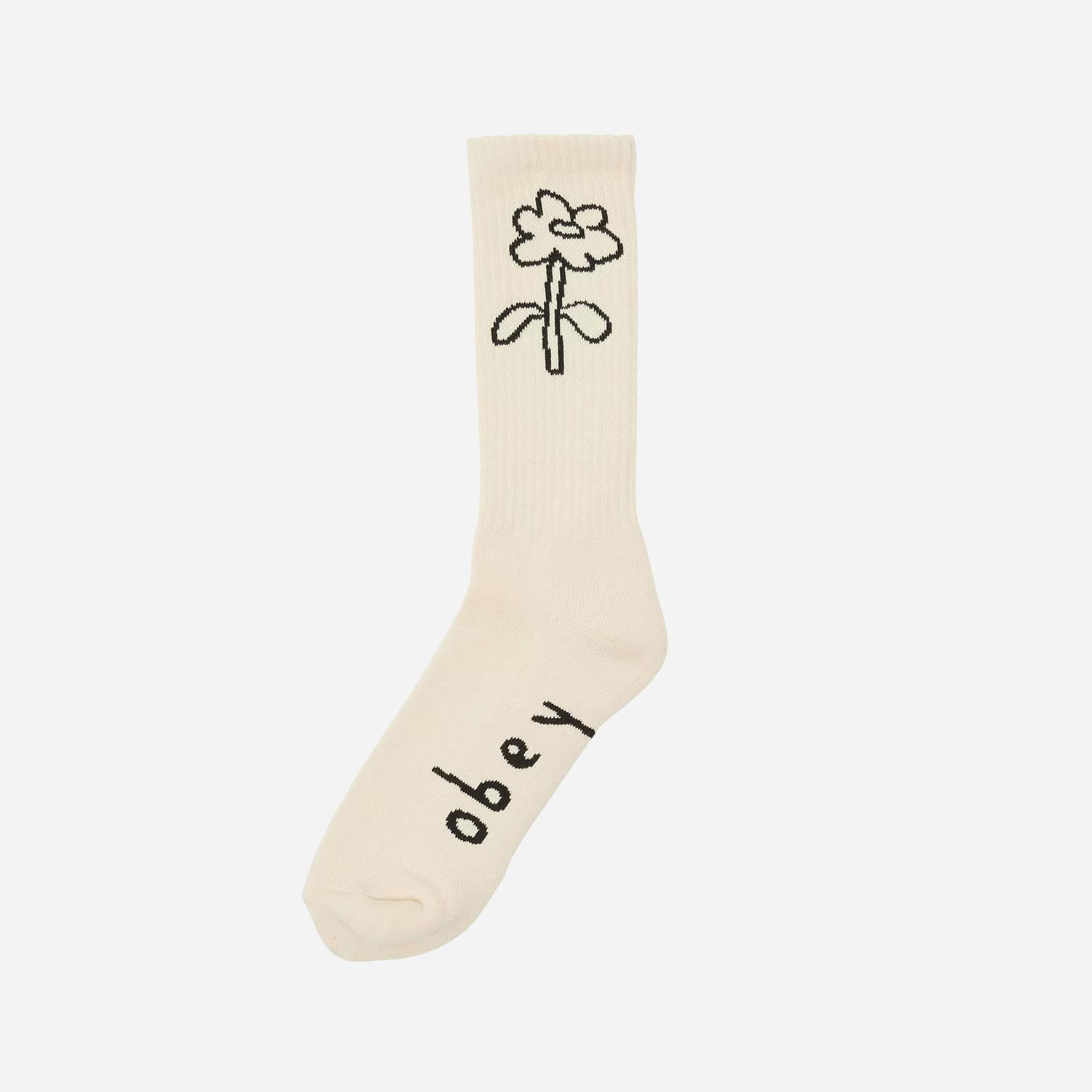 Obey Spring Flower Sock - Unbleached