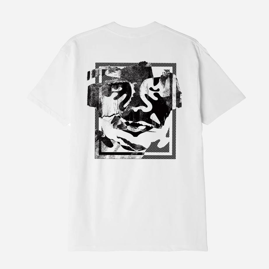 Obey Torn Icon Face Regular Fit Short Sleeve Tee - White