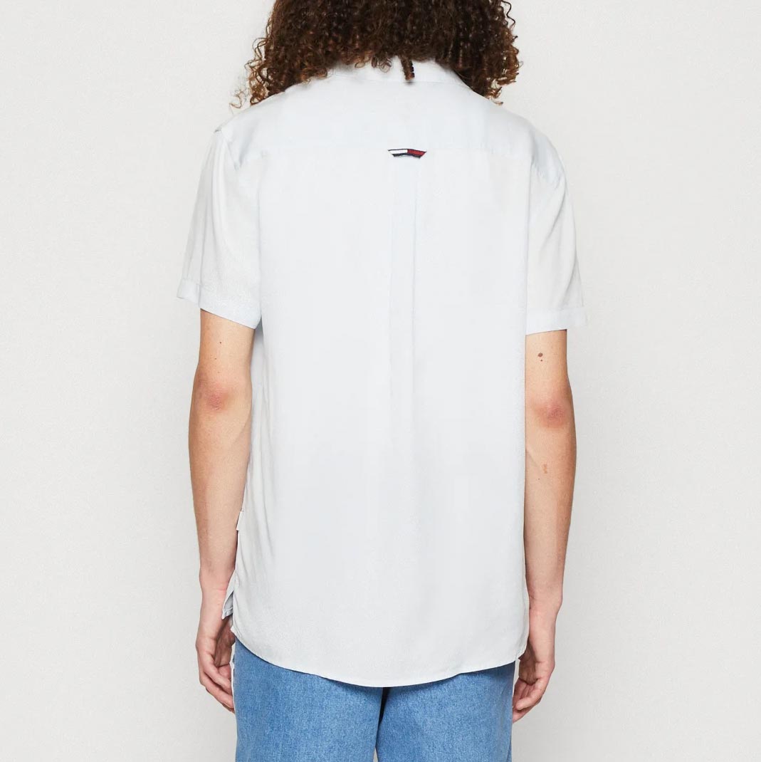Tommy Jeans Classic Solid Camp Shirt - Shimmering Blue