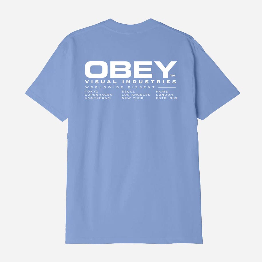 Obey Worldwide Dissent Regular Fit Short Sleeve Tee - Digital Violet