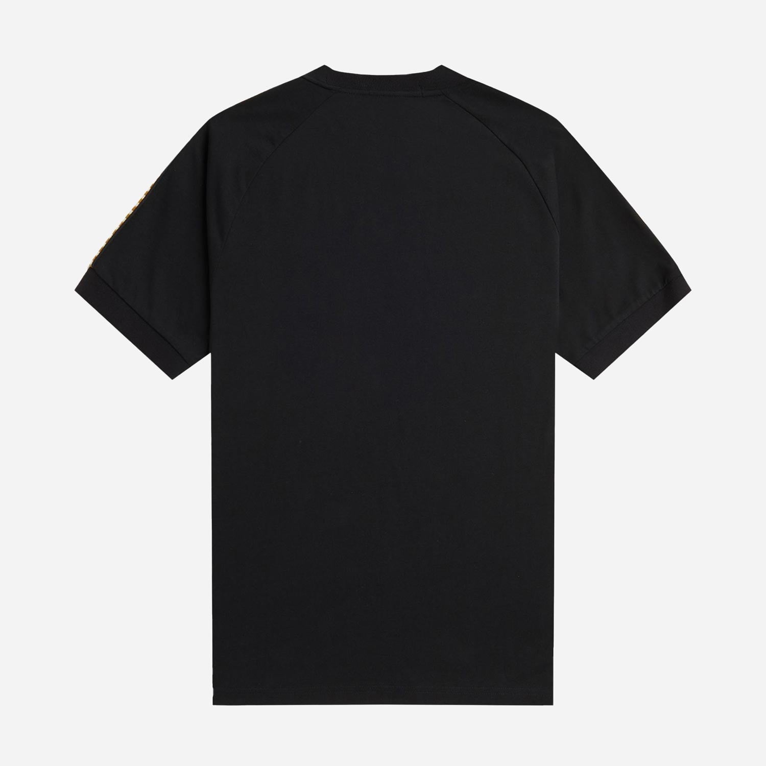 Fred Perry Chequerboard Regular Fit Short Sleeve Tee - Black
