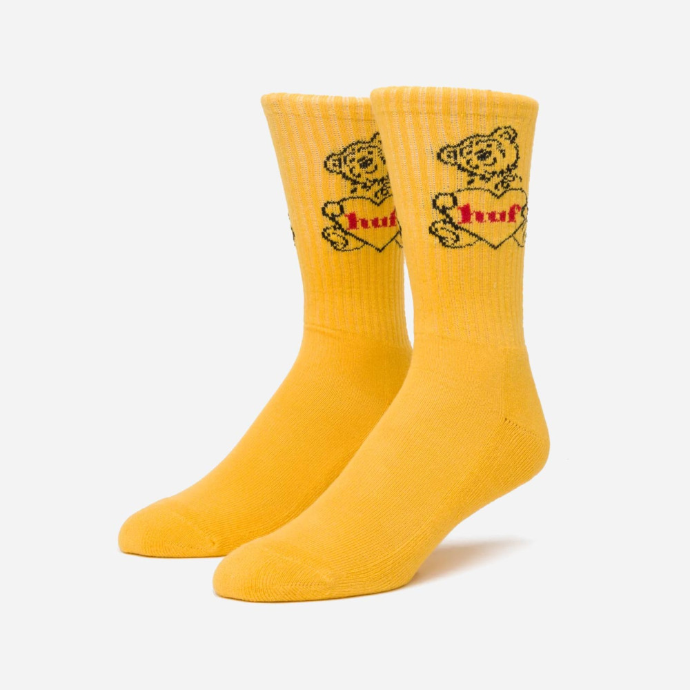 HUF Love Sucks Crew Sock - Mustard