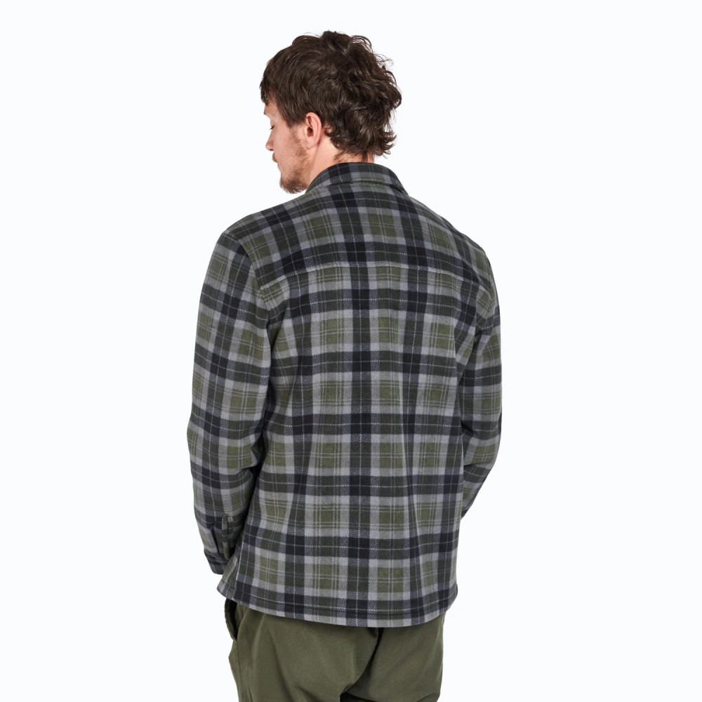 Penfield Checked Polar Fleece Jacket - Forest Night