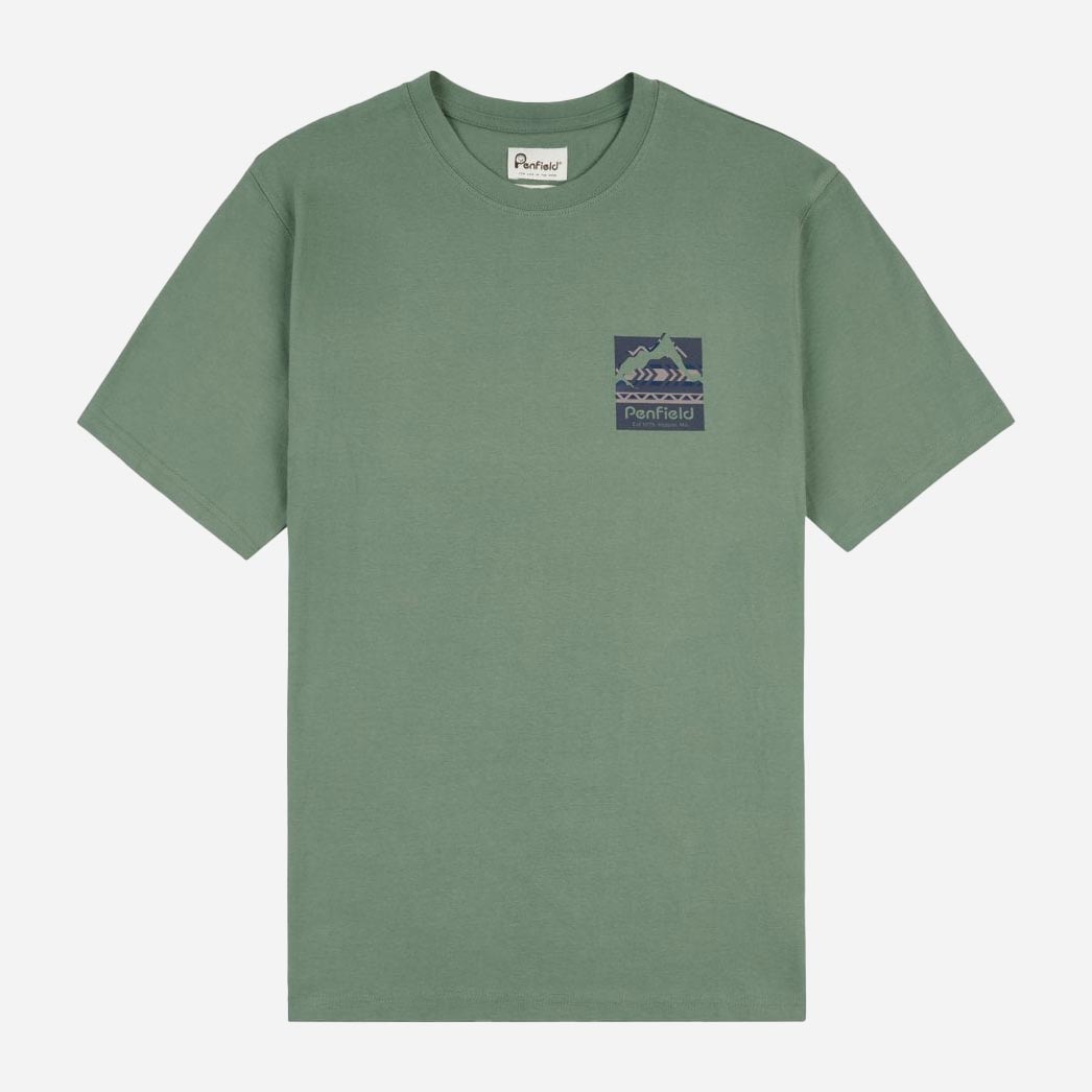 Penfield Mountain Filled Back Graphic Tee - Laurel Wreath