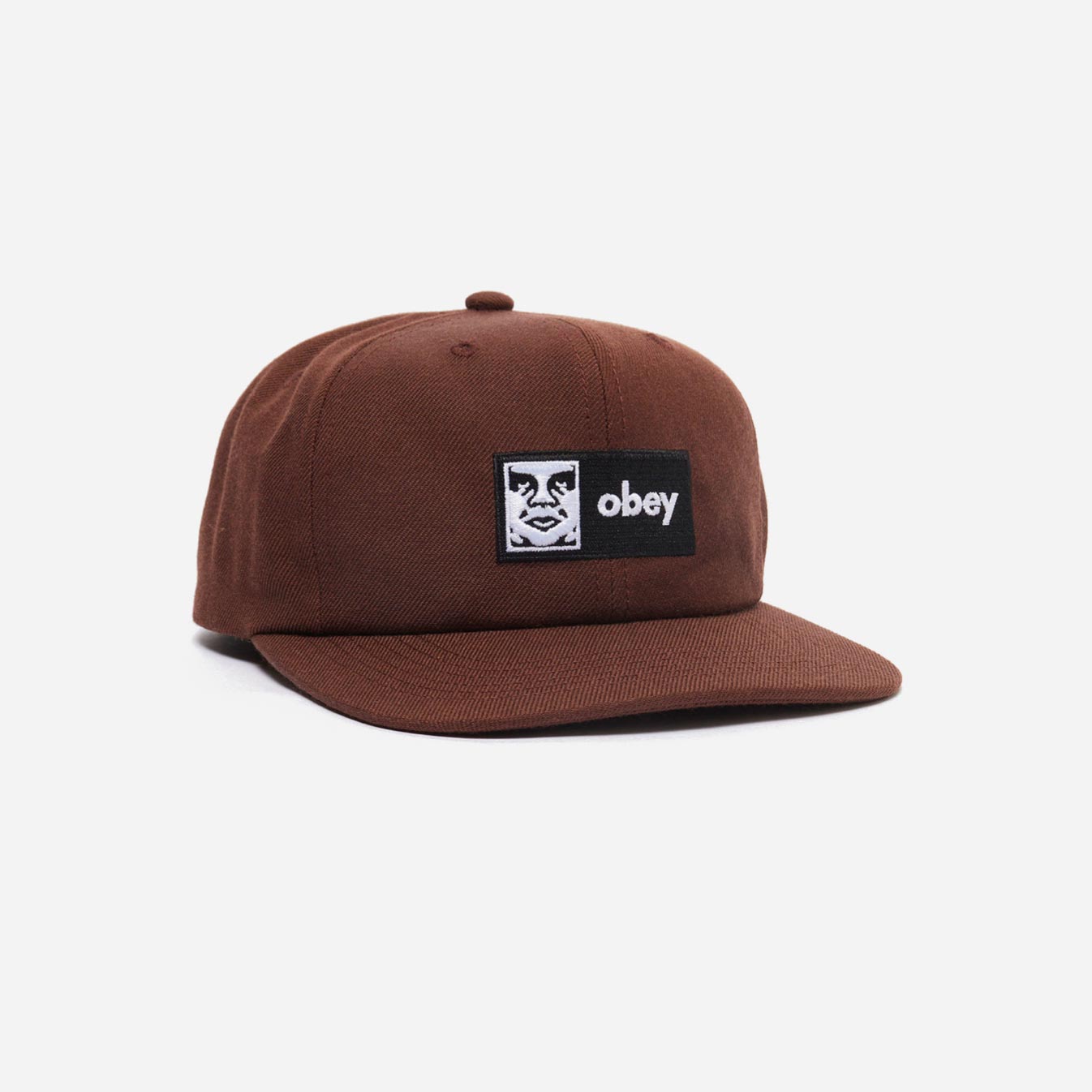Obey Case 6 Panel Cap - Brown