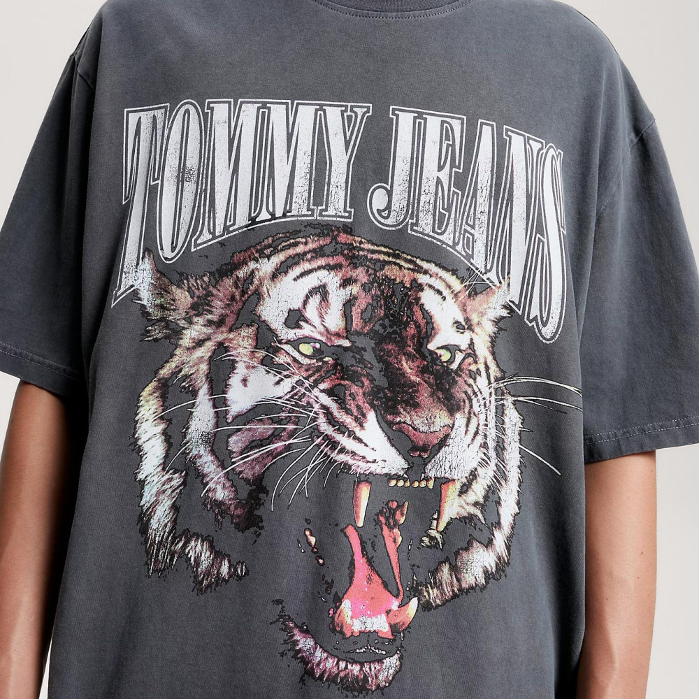 Tommy Jeans SKT Vintage Tiger Tee - New Charcoal