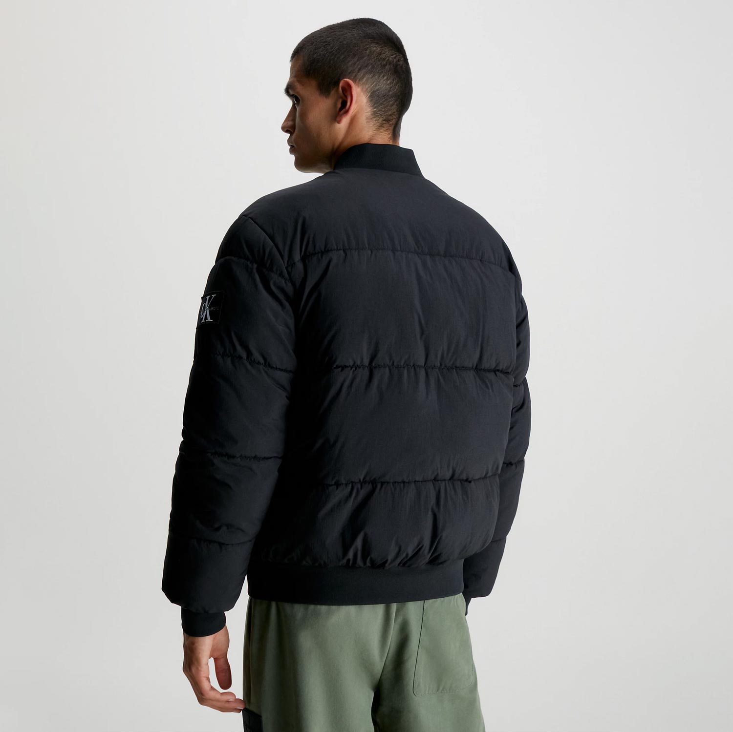 Calvin Klein Commercial Long Sleeve Regular Fit Bomber Jacket - CK Black