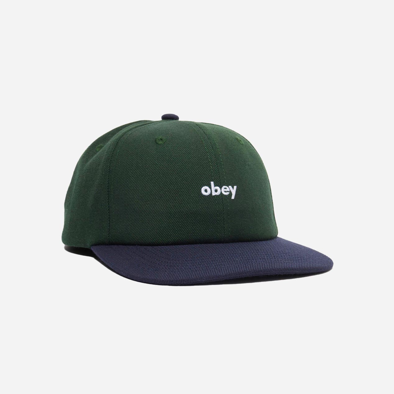 Obey Shade 6 Panel Snapback Cap - Dark Cedar
