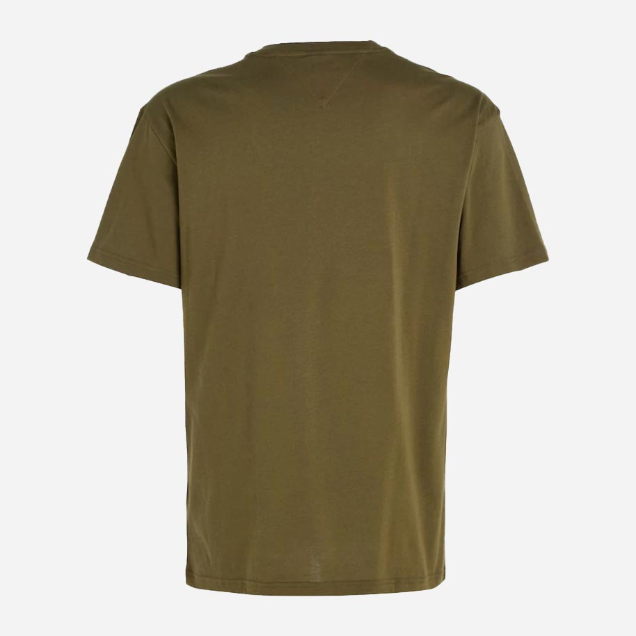 Tommy Jeans Classic Gold Linear Tee - Drab Olive Green