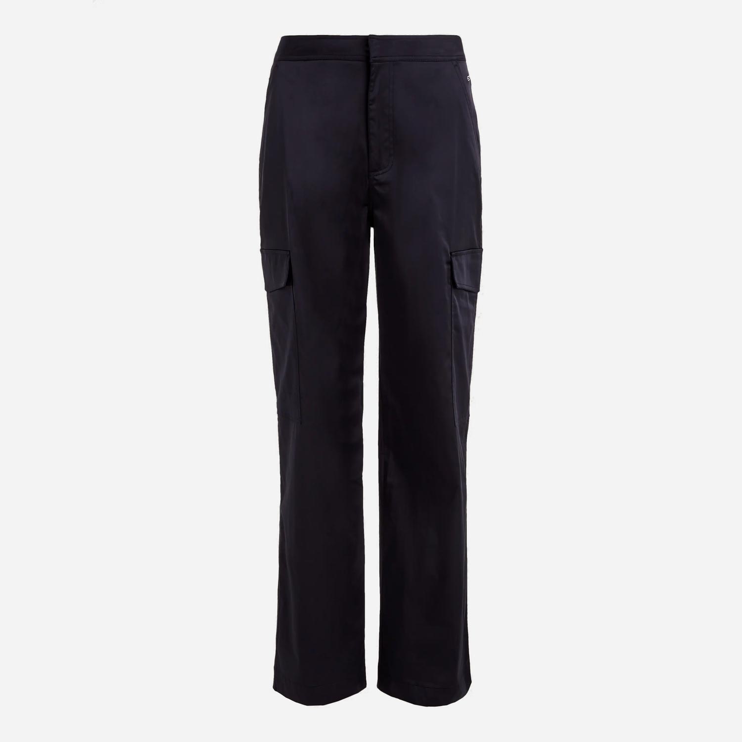 Tommy Jeans Womens Satin Regular Straight Fit Utility Pant - Black