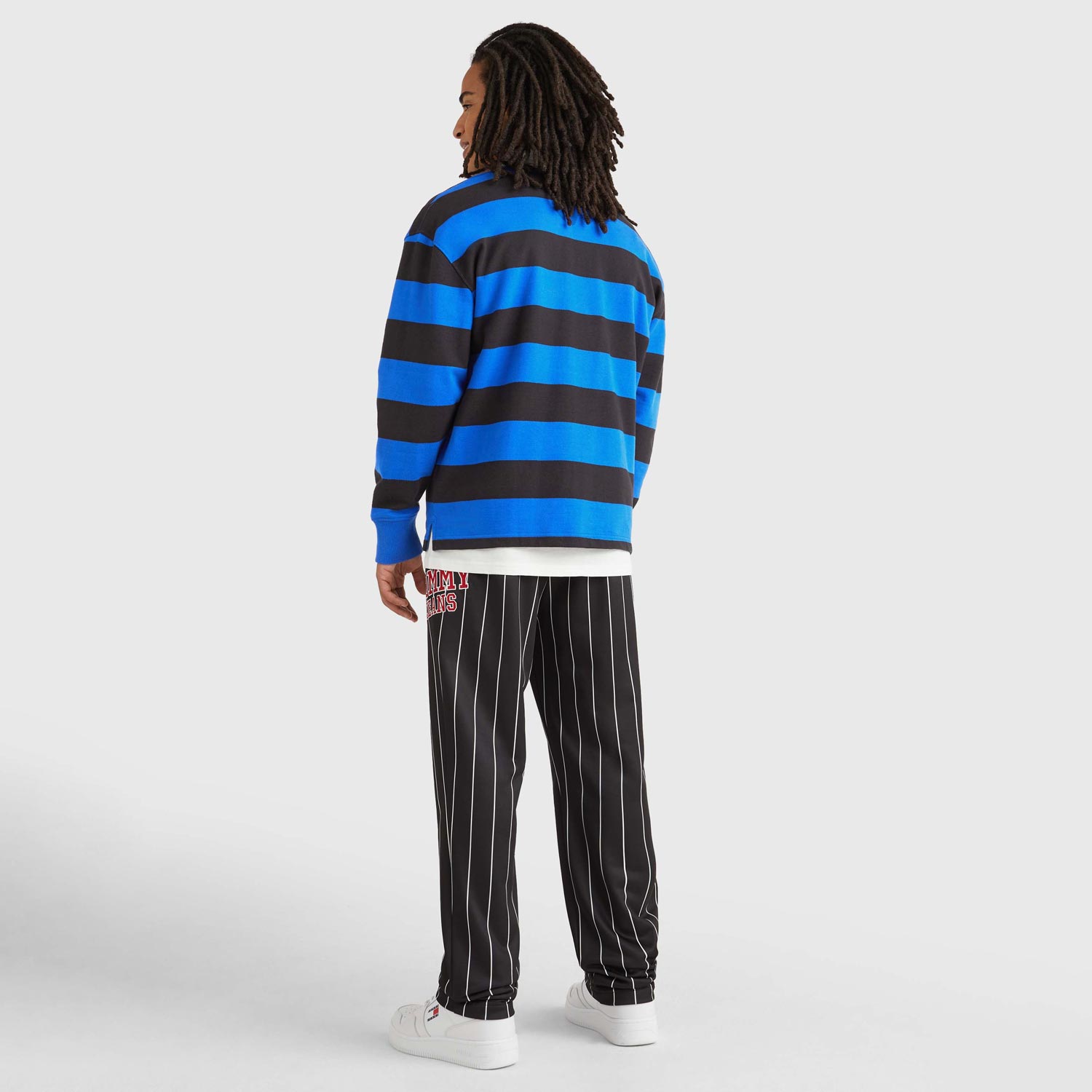 Tommy Jeans Serif Linear Stripe Ruby Shirt - Black Stripe