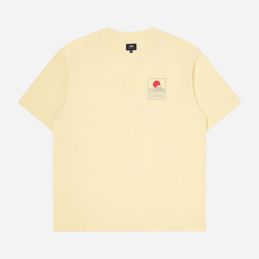 Edwin Sunset On Mt Fuji Loose Fit Short Sleeve Tee - Tender Yellow