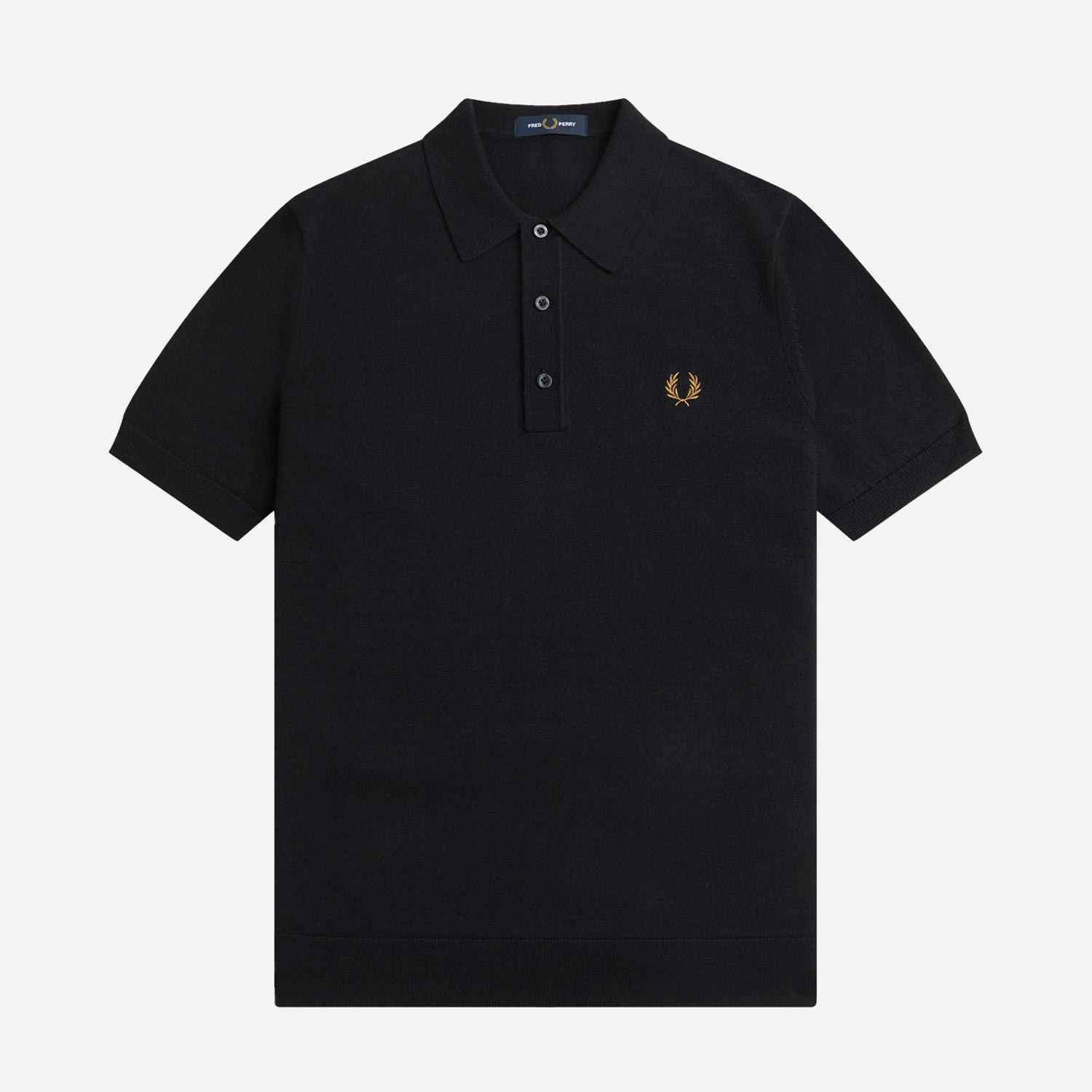 Fred Perry Classic Knitted Regular Fit Short Sleeve Polo - Navy