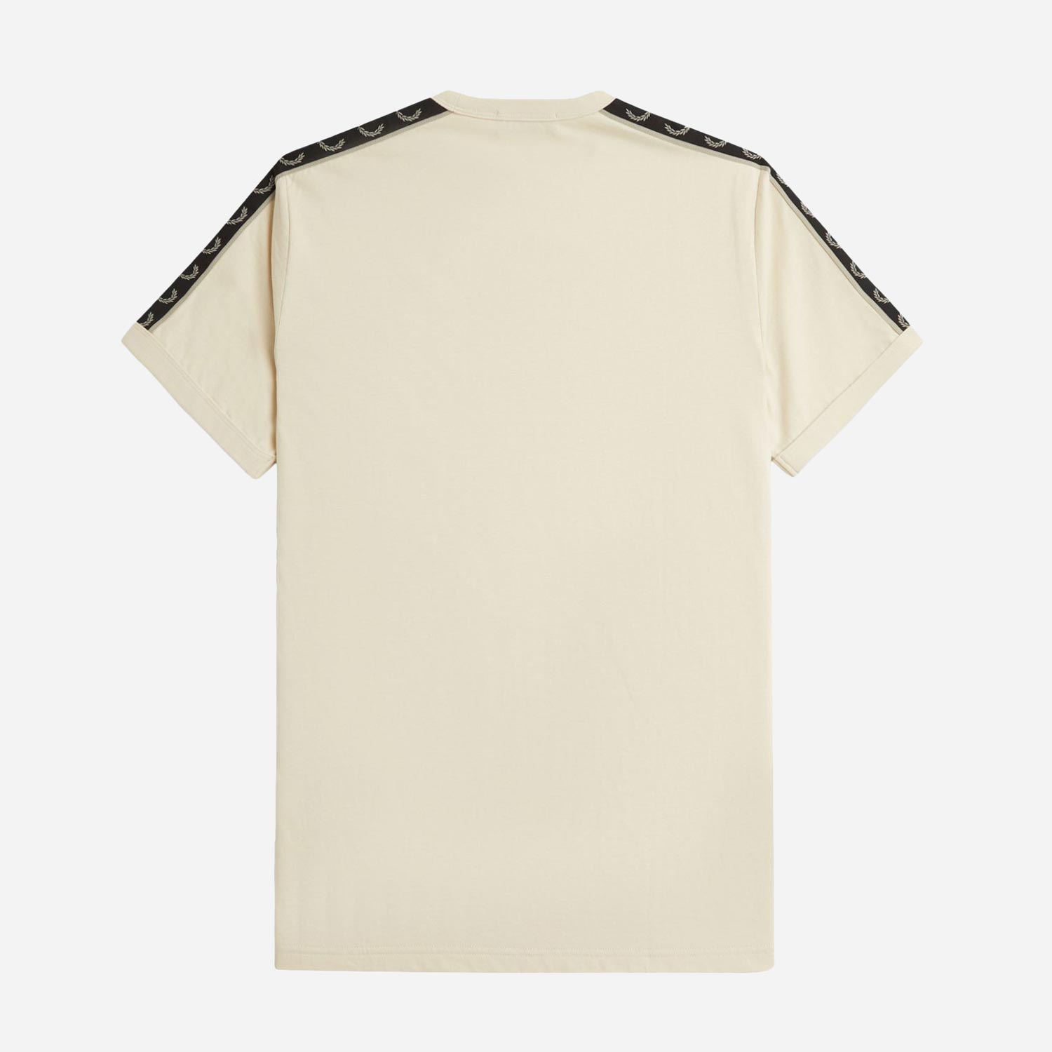 Fred Perry Contrast Tape Regular Fit Short Sleeve Ringer Tee - Oatmeal/Warm Grey