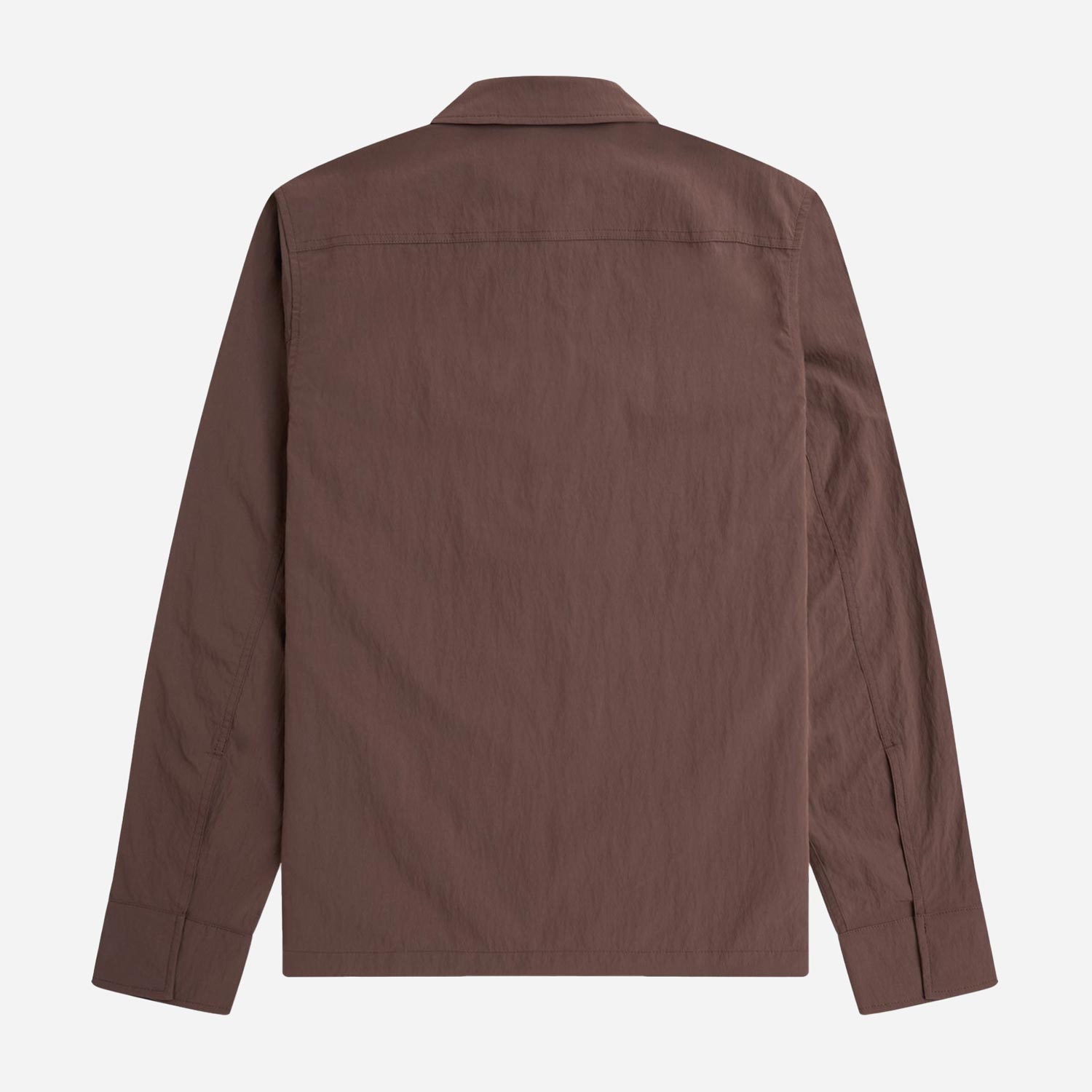 Fred Perry Regular Fit Long Sleeve Zip Overshirt - Carrington Brick