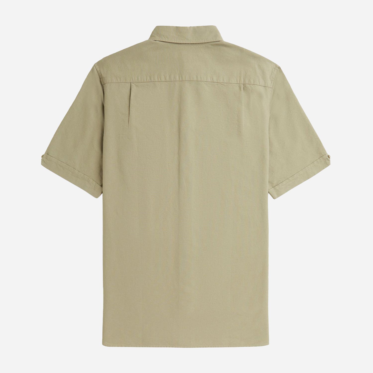 Fred Perry Regular Fit Short Sleeve Oxford Shirt - Warm Grey