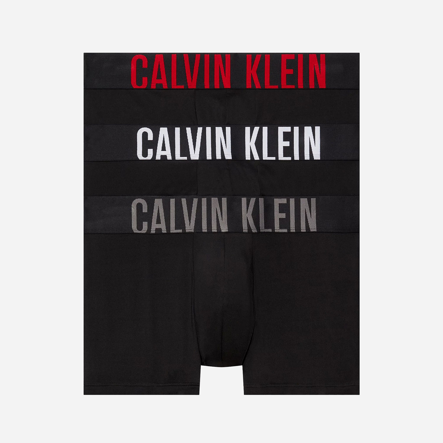 Calvin Klein 3 Pack Trunk - Black/Grey Sky/Pompeian Red Logos