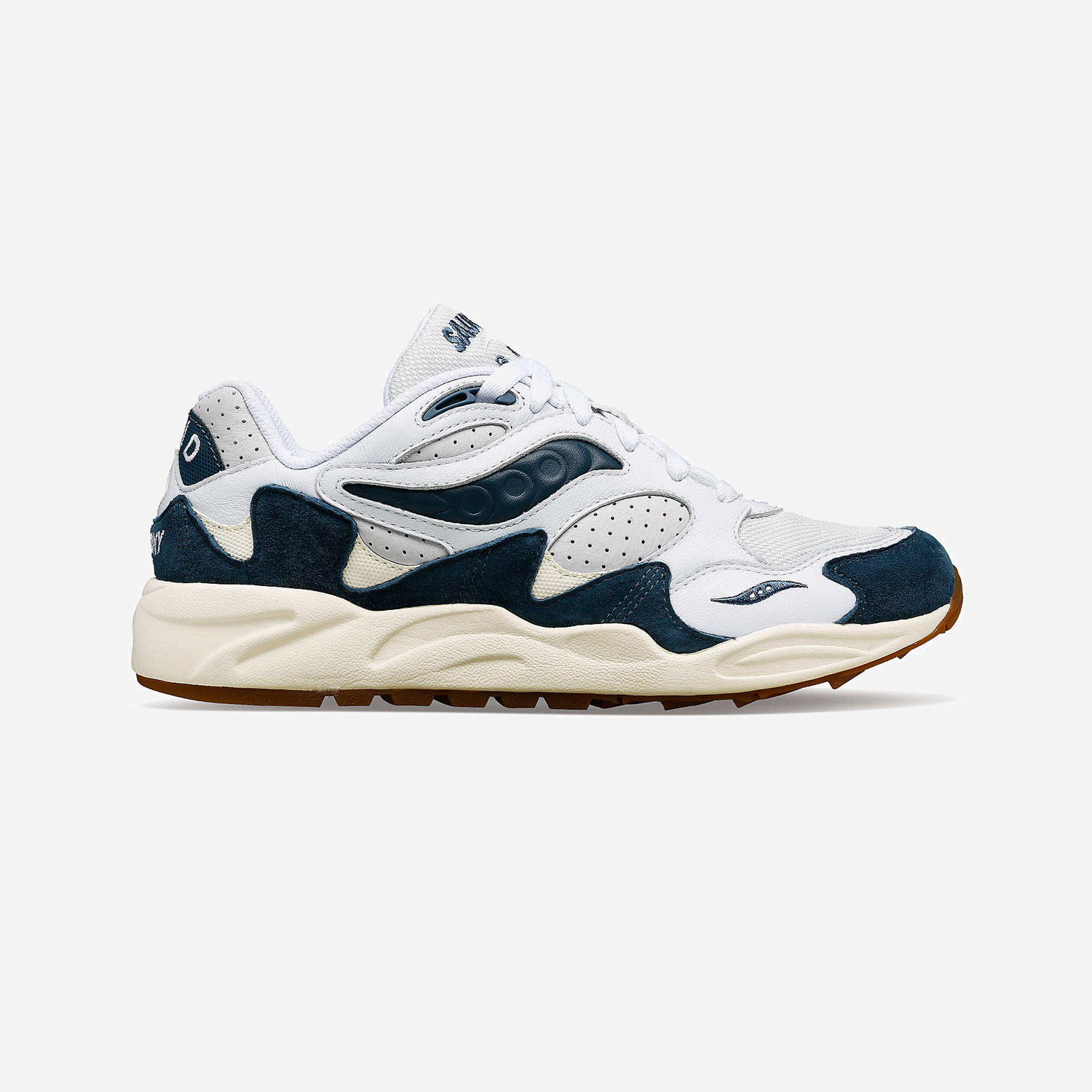 Saucony Grid Shadow 2 Trainer - White/Navy