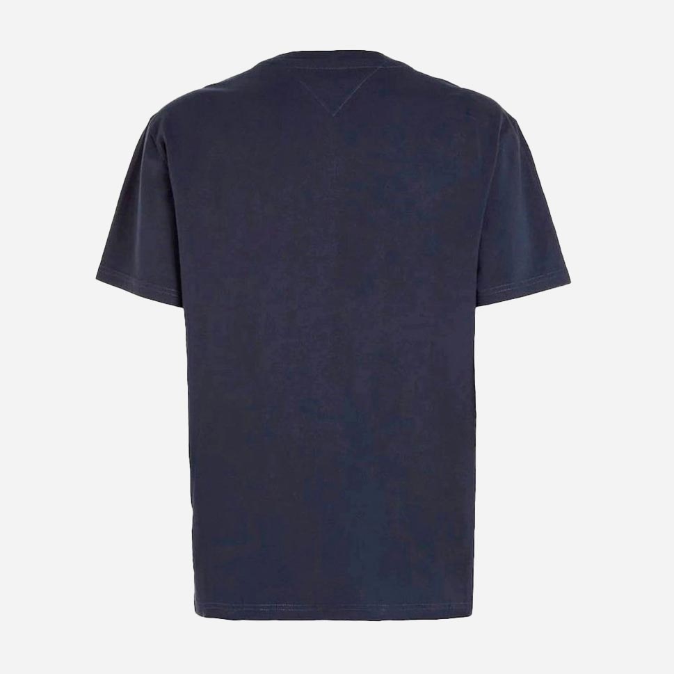 Tommy Jeans Linear Logo Regular Fit Short Sleeve Tee - Blue