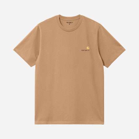 Carhartt WIP American Script Loose Fit Short Sleeve Tee - Peanut