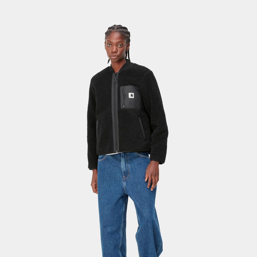 Carhartt WIP Women's Janet Fleece Liner Jacket - Black/Black Carhartt WIP Women's Janet Fleece Liner Jacket - Black/Black