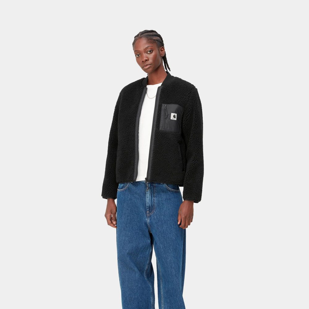 Carhartt WIP Women's Janet Fleece Liner Jacket - Black/Black Carhartt WIP Women's Janet Fleece Liner Jacket - Black/Black