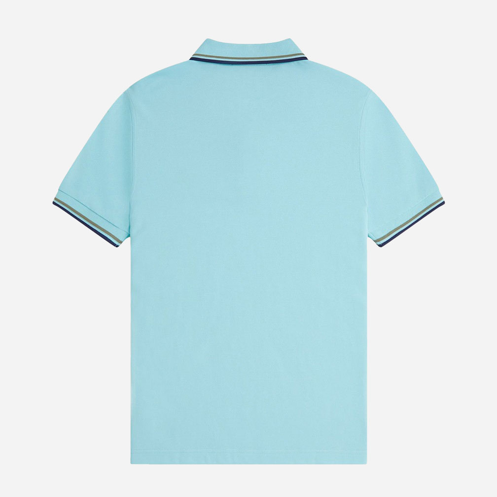 Fred Perry Twin Tipped Polo - Mint Blue/Olive Mint/French Navy