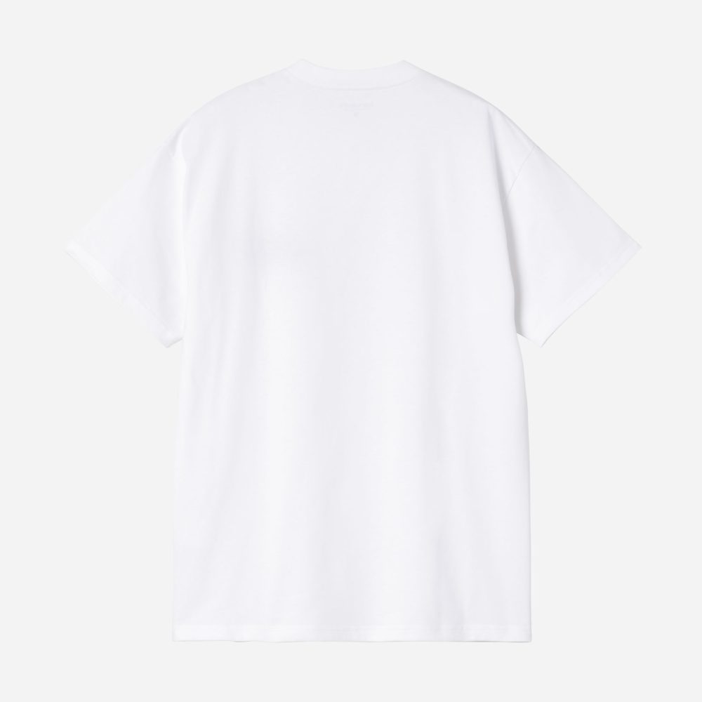 Carhartt WIP Wiptopia Script Tee - White/Blue