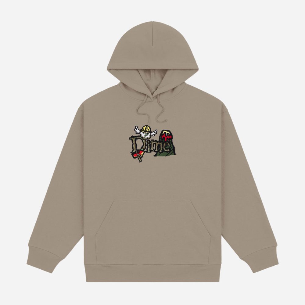 Dime Classic Fuzzy Hoodie - Driftwood
