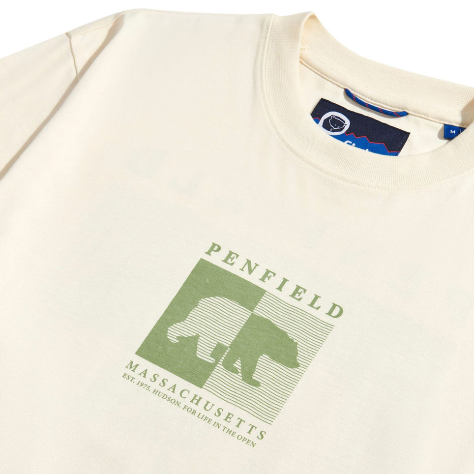 Penfield Contrast Stripe Bear Graphic Tee - Vanilla Ice Penfield Contrast Stripe Bear Graphic Tee - Vanilla Ice