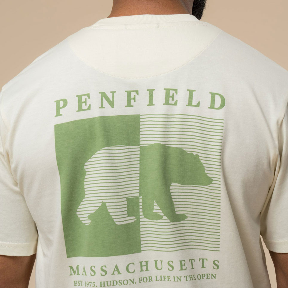 Penfield Contrast Stripe Bear Graphic Tee - Vanilla Ice Penfield Contrast Stripe Bear Graphic Tee - Vanilla Ice