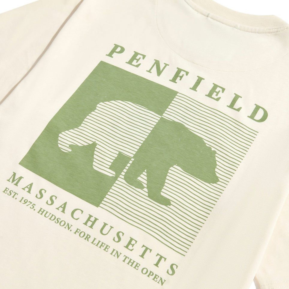 Penfield Contrast Stripe Bear Graphic Tee - Vanilla Ice Penfield Contrast Stripe Bear Graphic Tee - Vanilla Ice