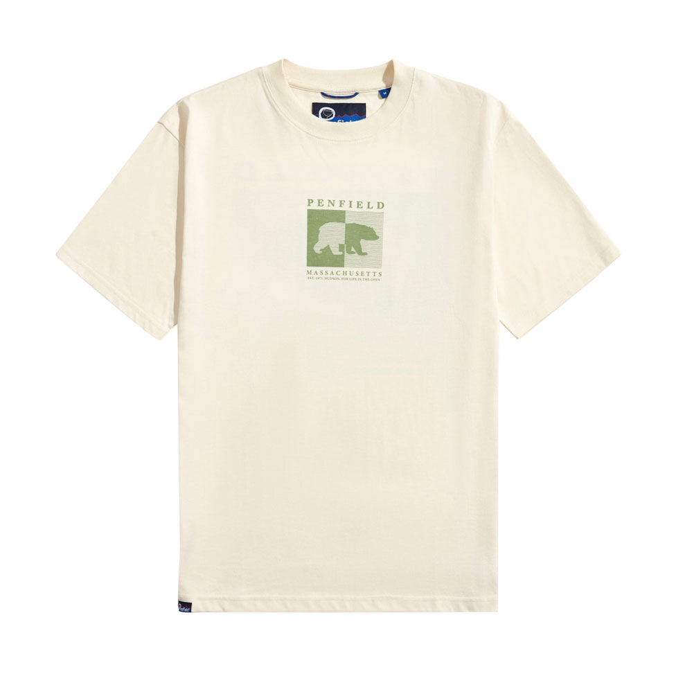 Penfield Contrast Stripe Bear Graphic Tee - Vanilla Ice Penfield Contrast Stripe Bear Graphic Tee - Vanilla Ice