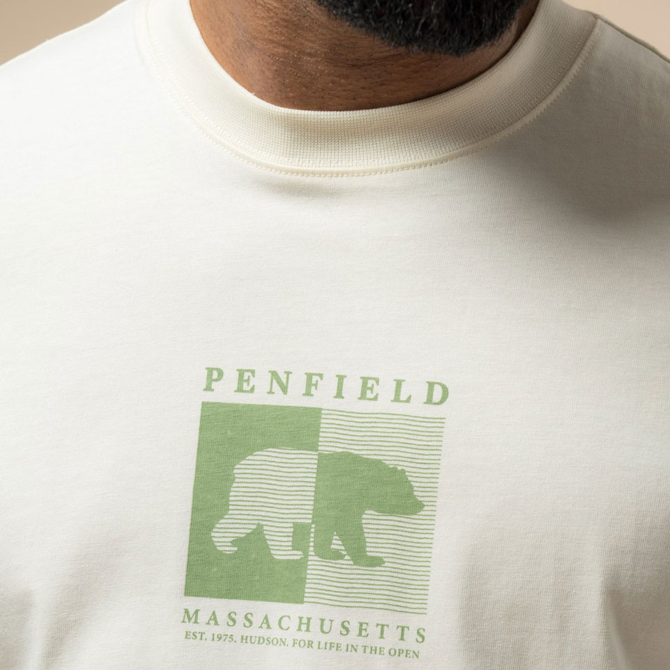 Penfield Contrast Stripe Bear Graphic Tee - Vanilla Ice Penfield Contrast Stripe Bear Graphic Tee - Vanilla Ice
