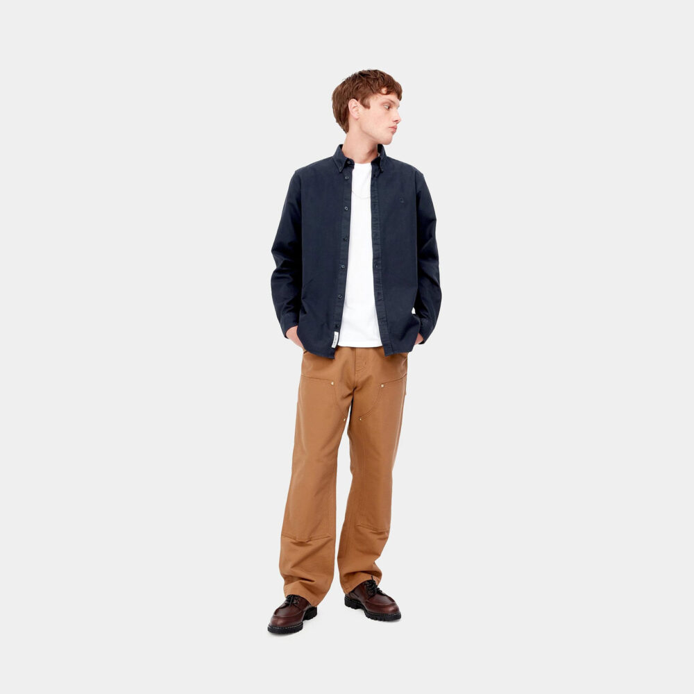 Carhartt WIP Long Sleeve Bolton Shirt - Dark Navy