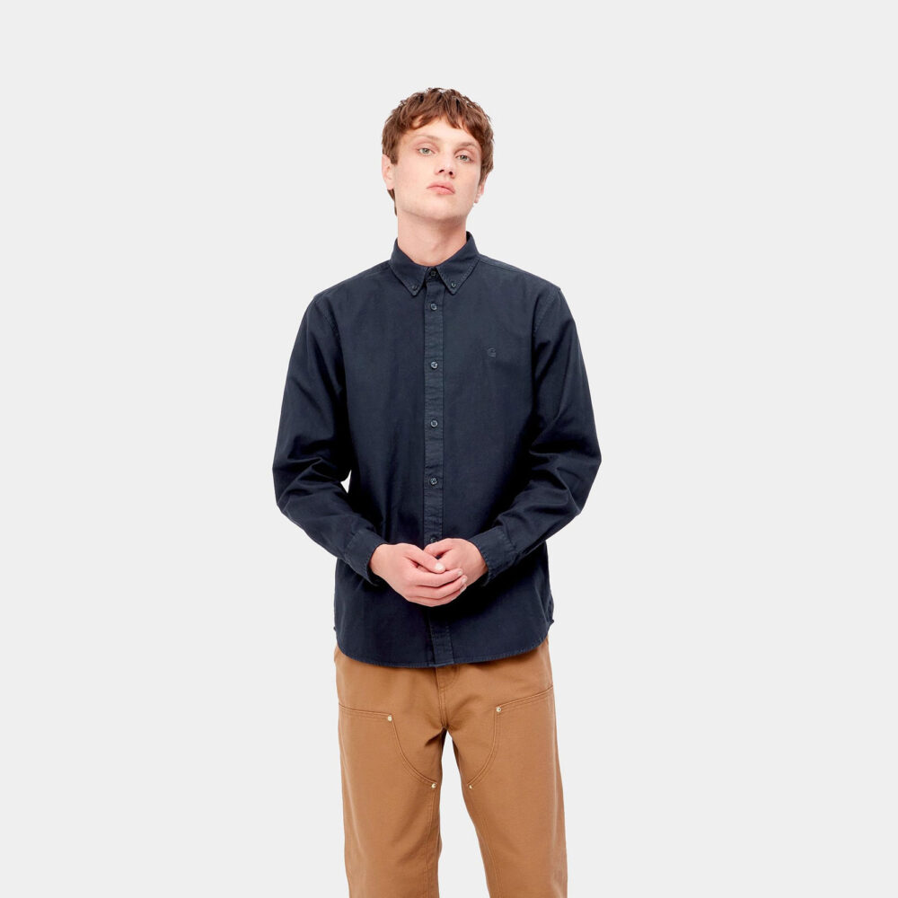 Carhartt WIP Long Sleeve Bolton Shirt - Dark Navy Carhartt WIP Long Sleeve Bolton Shirt - Dark Navy