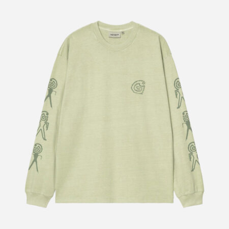 Carhartt WIP Long Sleeve Terrestrial Tee - Pale Olive/Dollar Green Carhartt WIP Long Sleeve Terrestrial Tee - Pale Olive/Dollar Green
