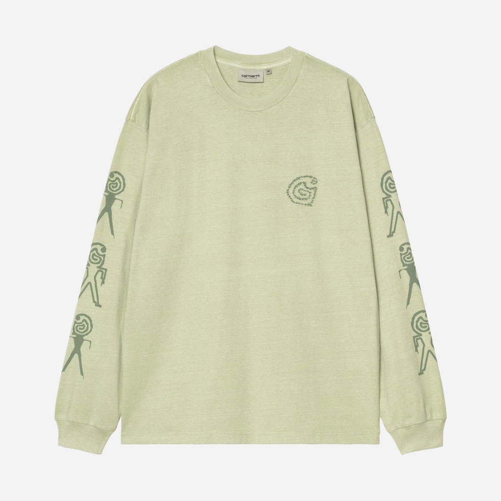 Carhartt WIP Long Sleeve Terrestrial Tee - Pale Olive/Dollar Green Carhartt WIP Long Sleeve Terrestrial Tee - Pale Olive/Dollar Green