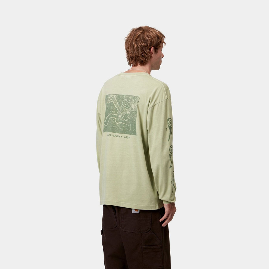 Carhartt WIP Long Sleeve Terrestrial Tee - Pale Olive/Dollar Green Carhartt WIP Long Sleeve Terrestrial Tee - Pale Olive/Dollar Green