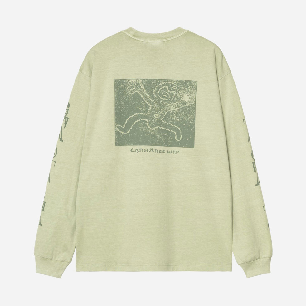 Carhartt WIP Long Sleeve Terrestrial Tee - Pale Olive/Dollar Green