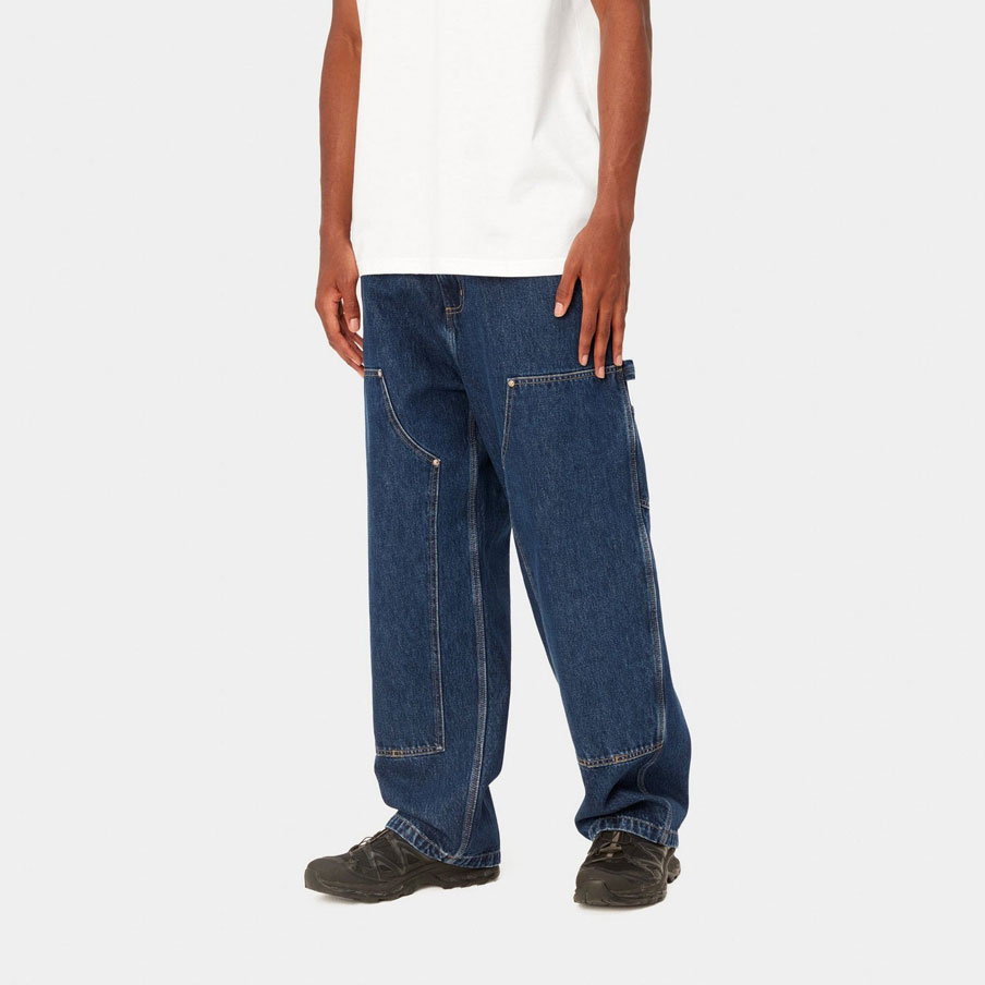 Carhartt WIP Nash Double Knee Pant - Blue Stone Washed Carhartt WIP Nash Double Knee Pant - Blue Stone Washed