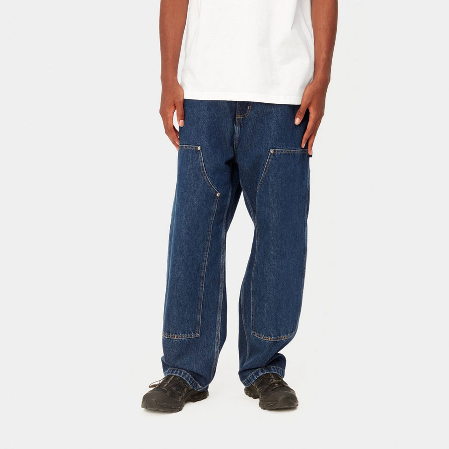 Carhartt WIP Nash Double Knee Pant - Blue Stone Washed Carhartt WIP Nash Double Knee Pant - Blue Stone Washed