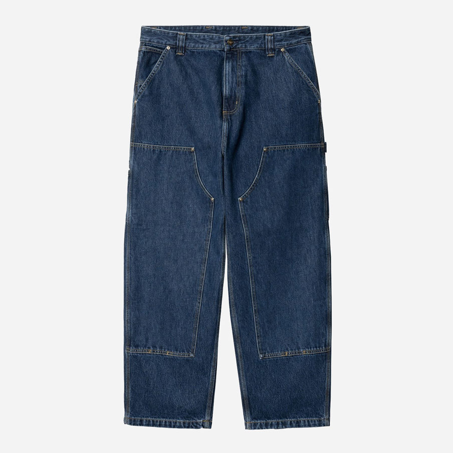 Carhartt WIP Nash Double Knee Pant - Blue Stone Washed Carhartt WIP Nash Double Knee Pant - Blue Stone Washed