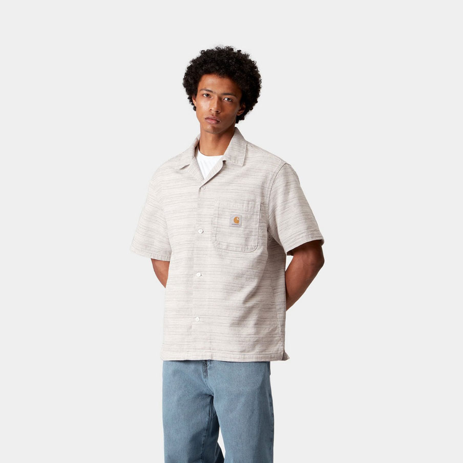 Carhartt WIP Short Sleeve Gellar Shirt - Gellar Stripe/Wax