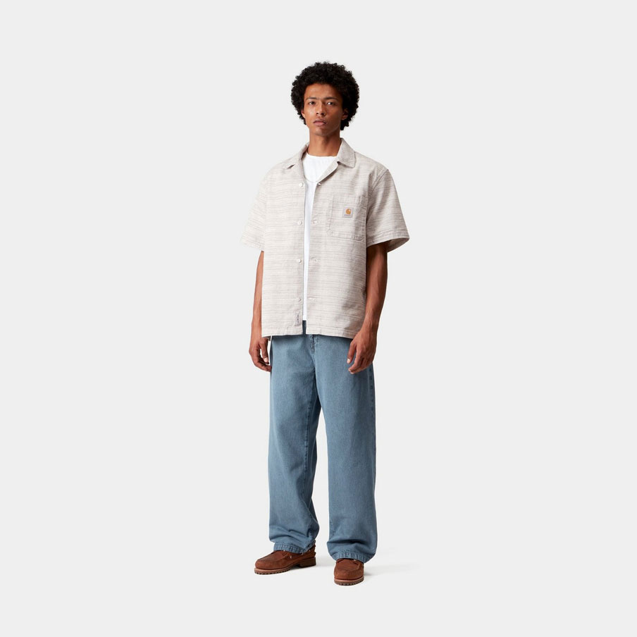 Carhartt WIP Short Sleeve Gellar Shirt - Gellar Stripe/Wax