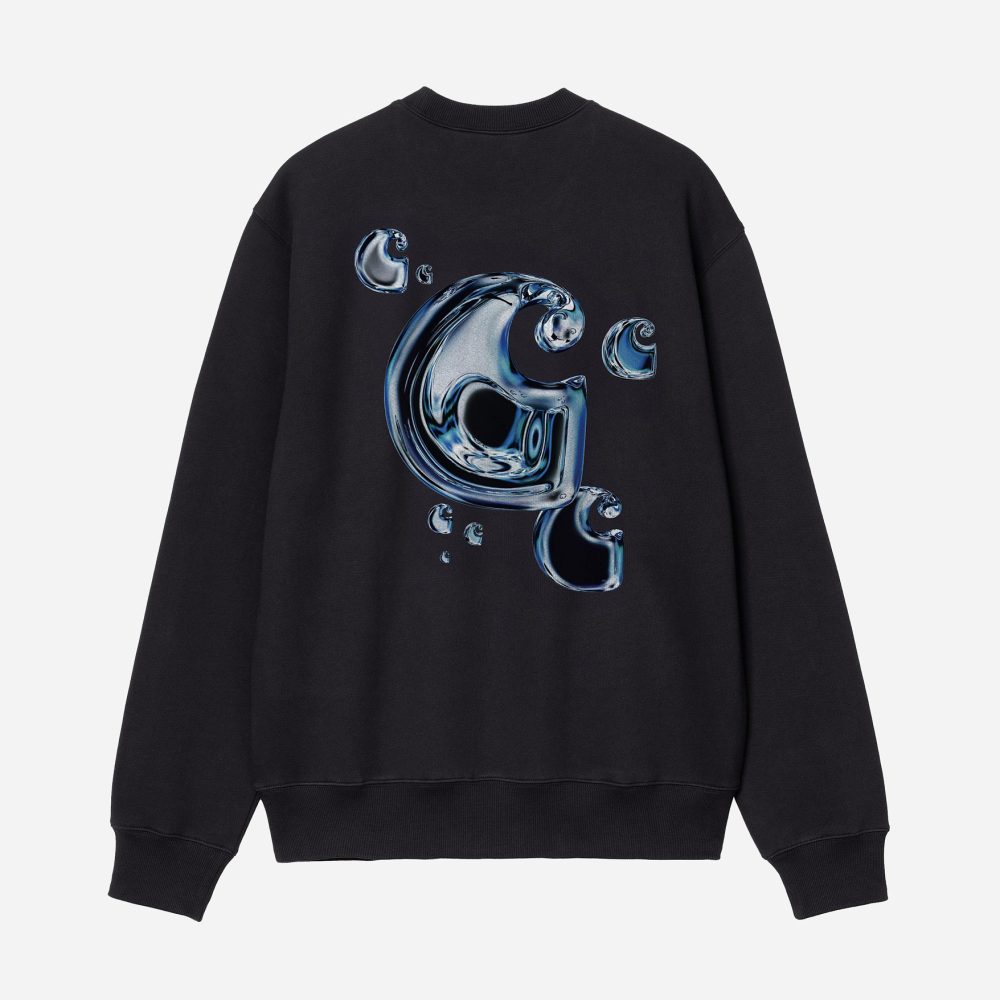 Carhartt WIP Solar Chrome Sweat - Dark Navy Carhartt WIP Solar Chrome Sweat - Dark Navy