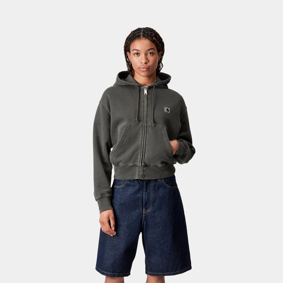 Carhartt WIP Women's Nelson Zip Hood - Black Carhartt WIP Women's Nelson Zip Hood - Black