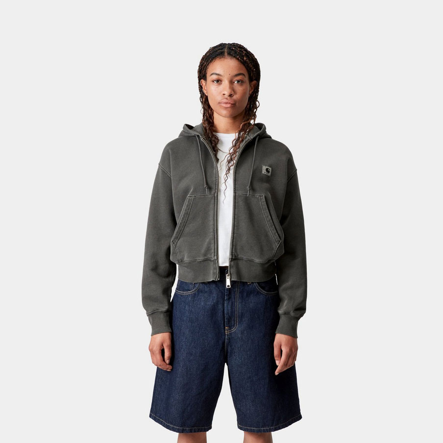 Carhartt WIP Women's Nelson Zip Hood - Black Carhartt WIP Women's Nelson Zip Hood - Black